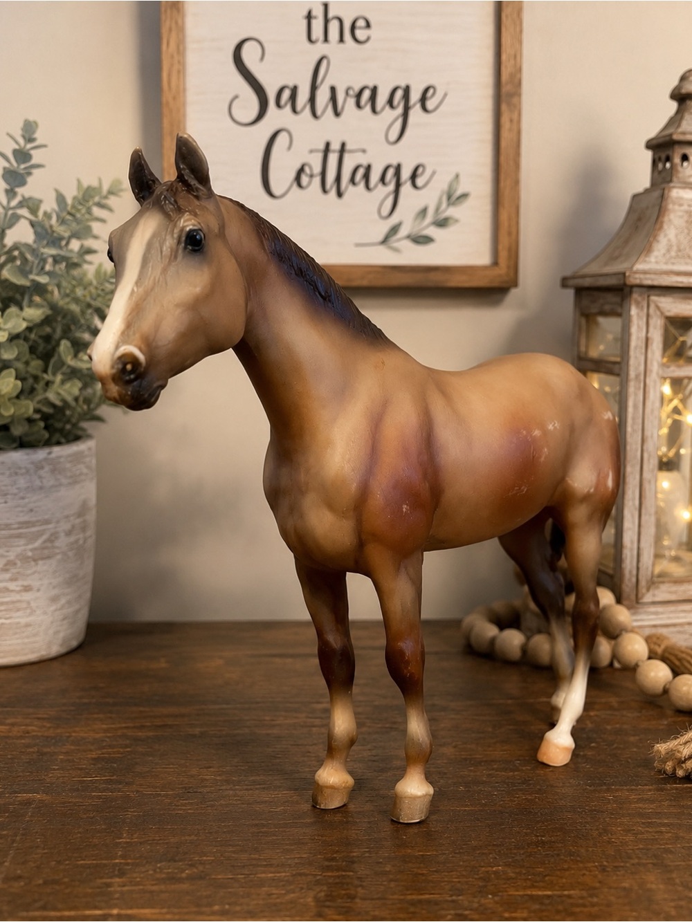 Breyer Brown and Tan Resin Horse Figurine
